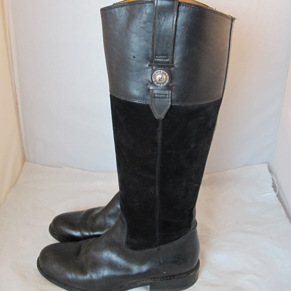 FRYE Leather Suede Knee High Tall riding boots 8.5